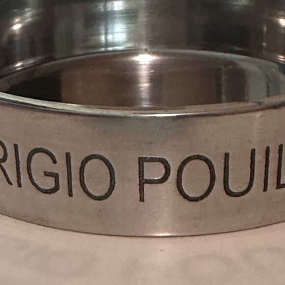 Bombay Wine COASTER Silver wine bottle holder prevent table spill French White - Picture 12 of 16